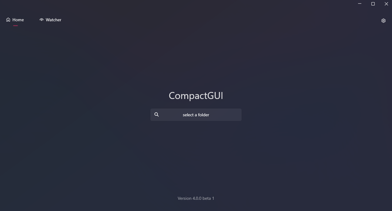 Compact-GUI Main Interface